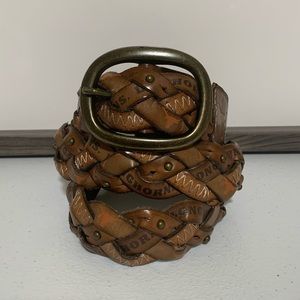 Fossil University of Texas at Austin Longhorn Logo Leather Vintage Belt-Size L